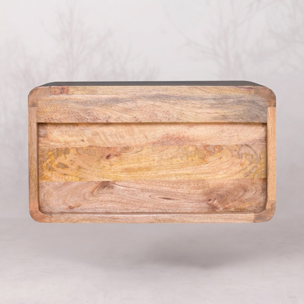 Oak-ish 2 Drawer Floating nightstand