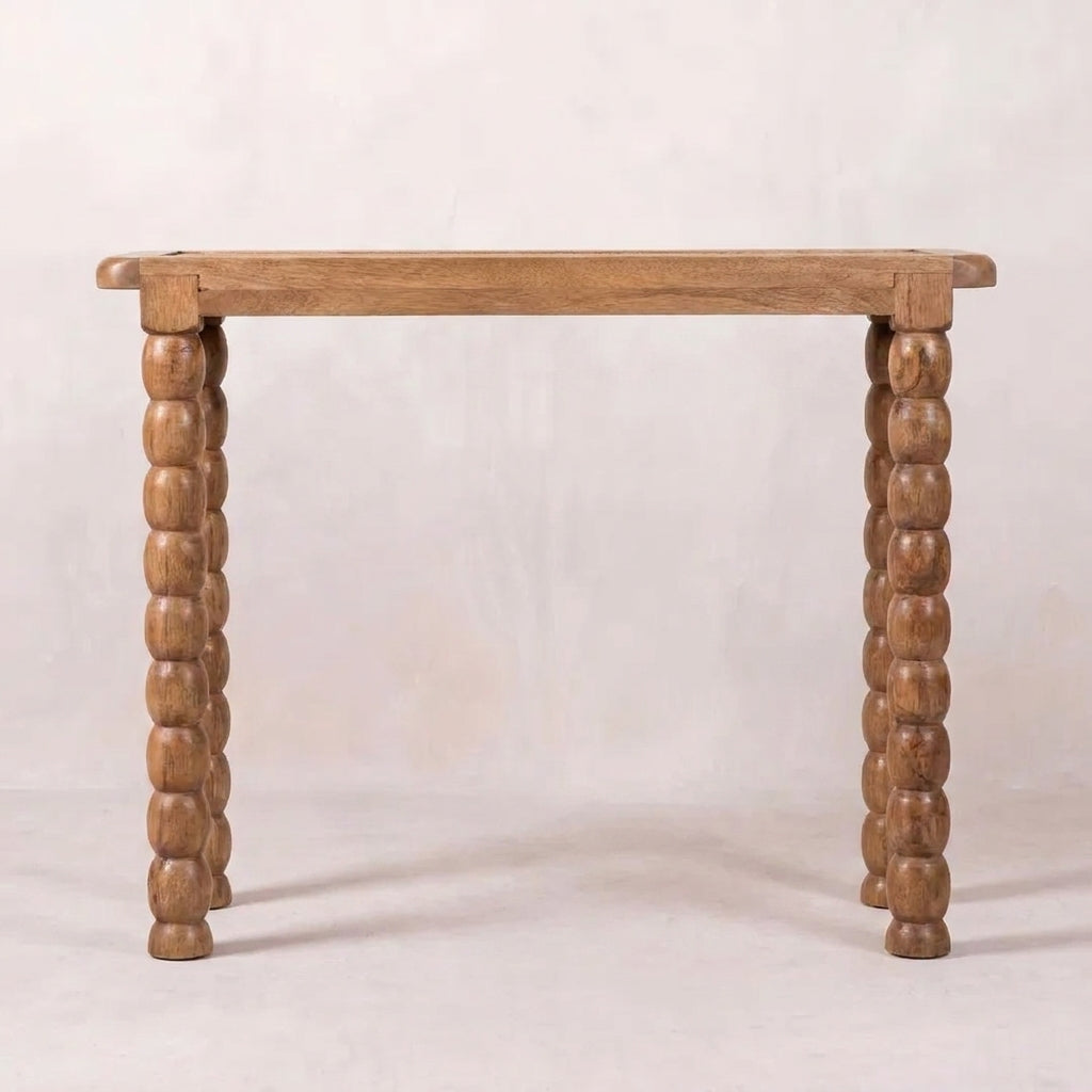 Spindle Rattan Console Table
