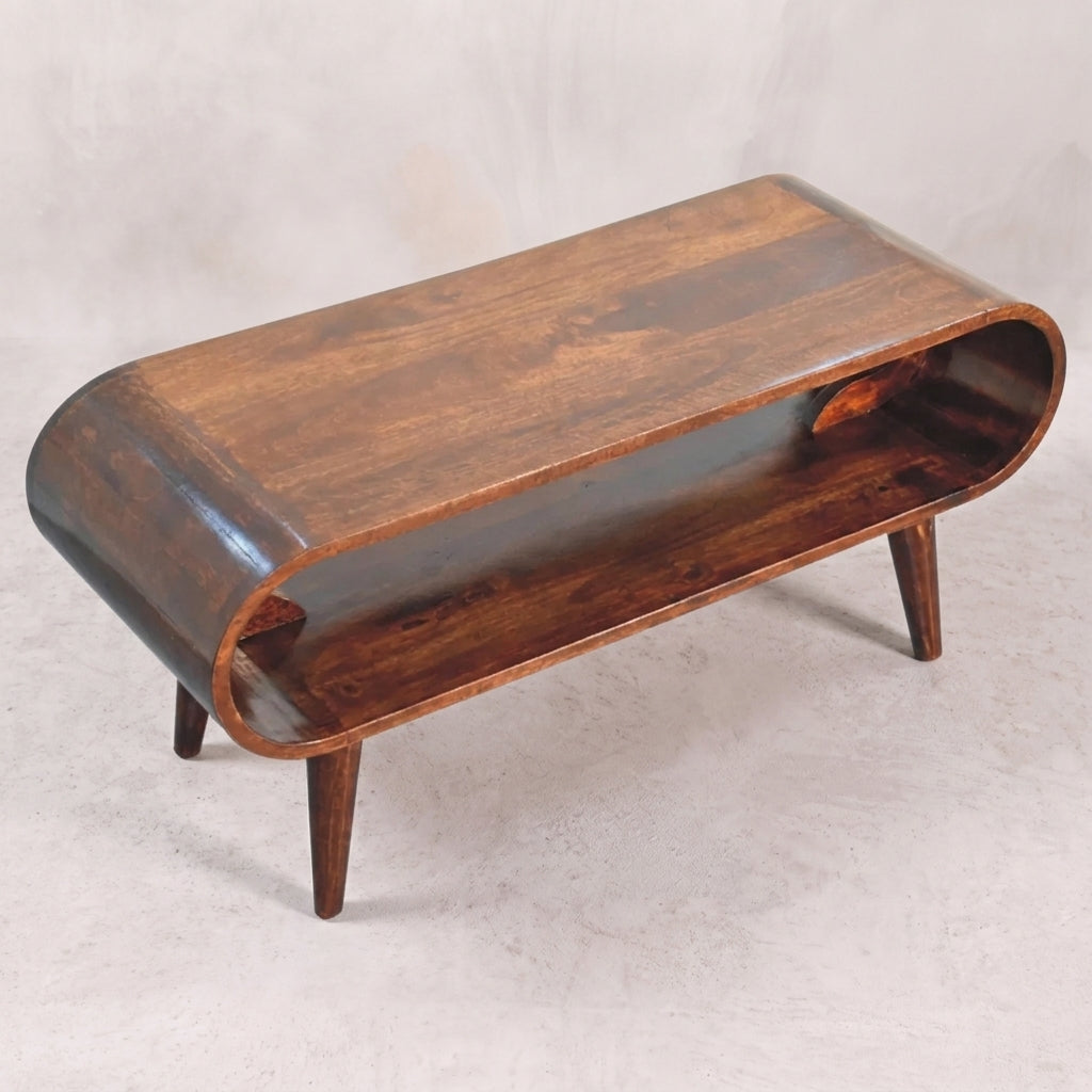 California Walnut Solid Wood Nordic Coffee Table