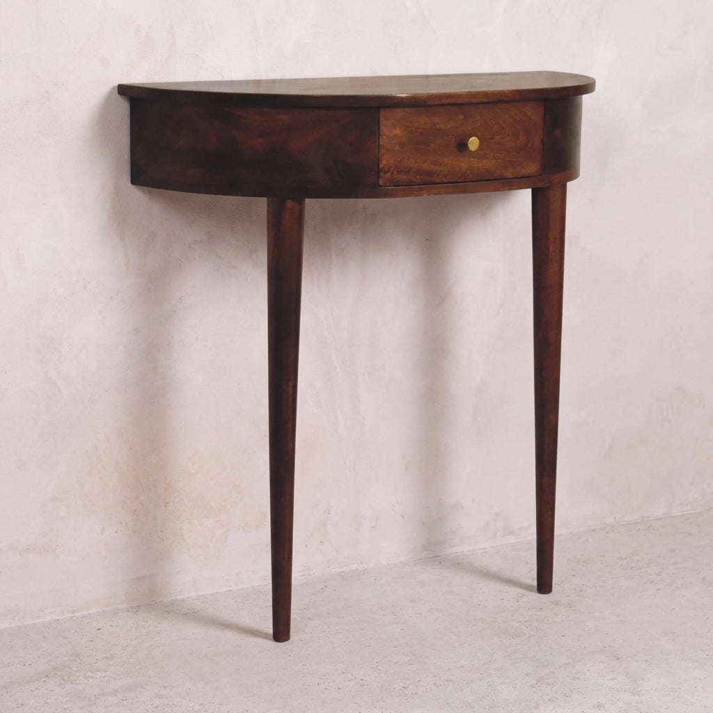 Backless Mounted Chestnut Console