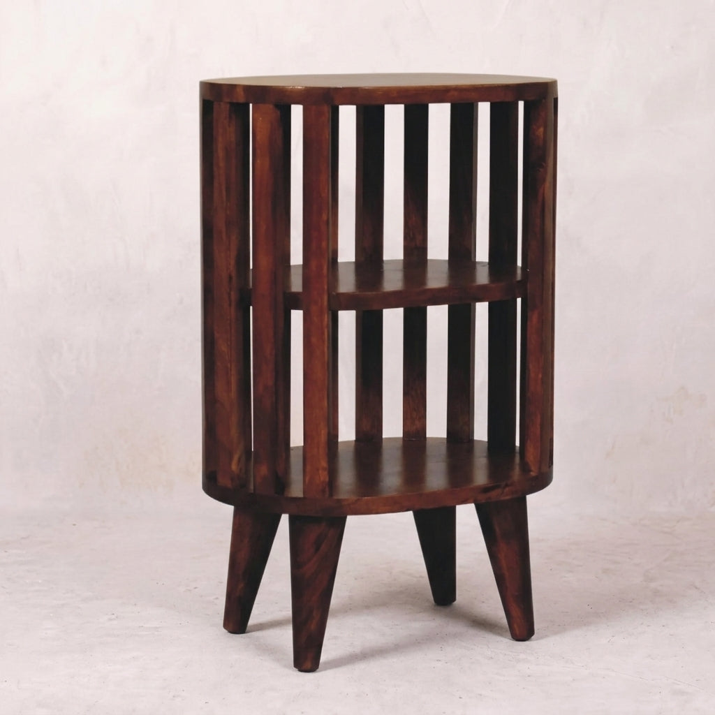 Ariella Double Shelf Chestnut Bedside