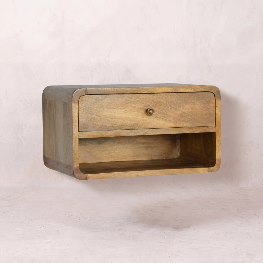Floating Curve Open Slot nightstand