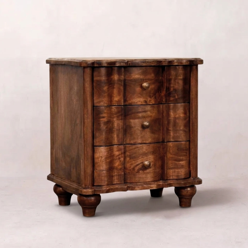 Lume Roasted Panelled Bedside