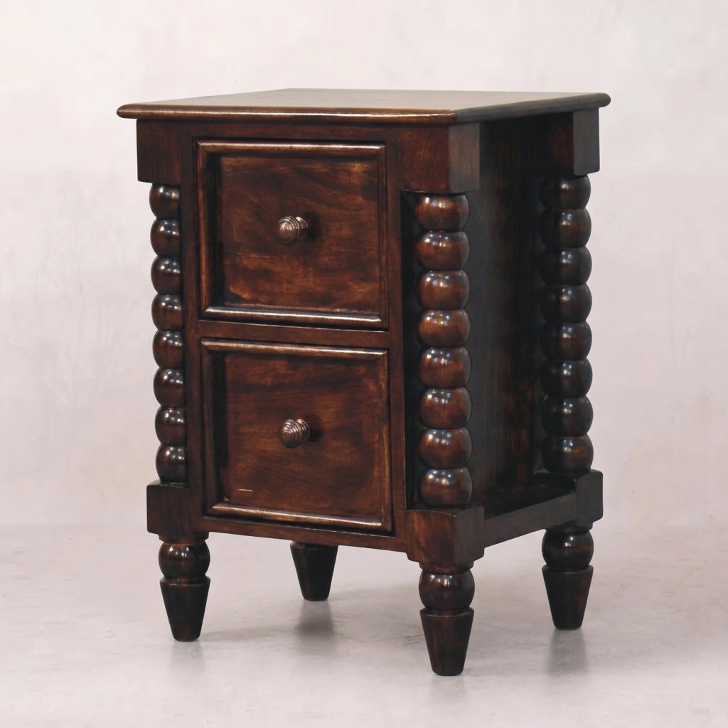 Solid Wood Walnut Duo Nightstand