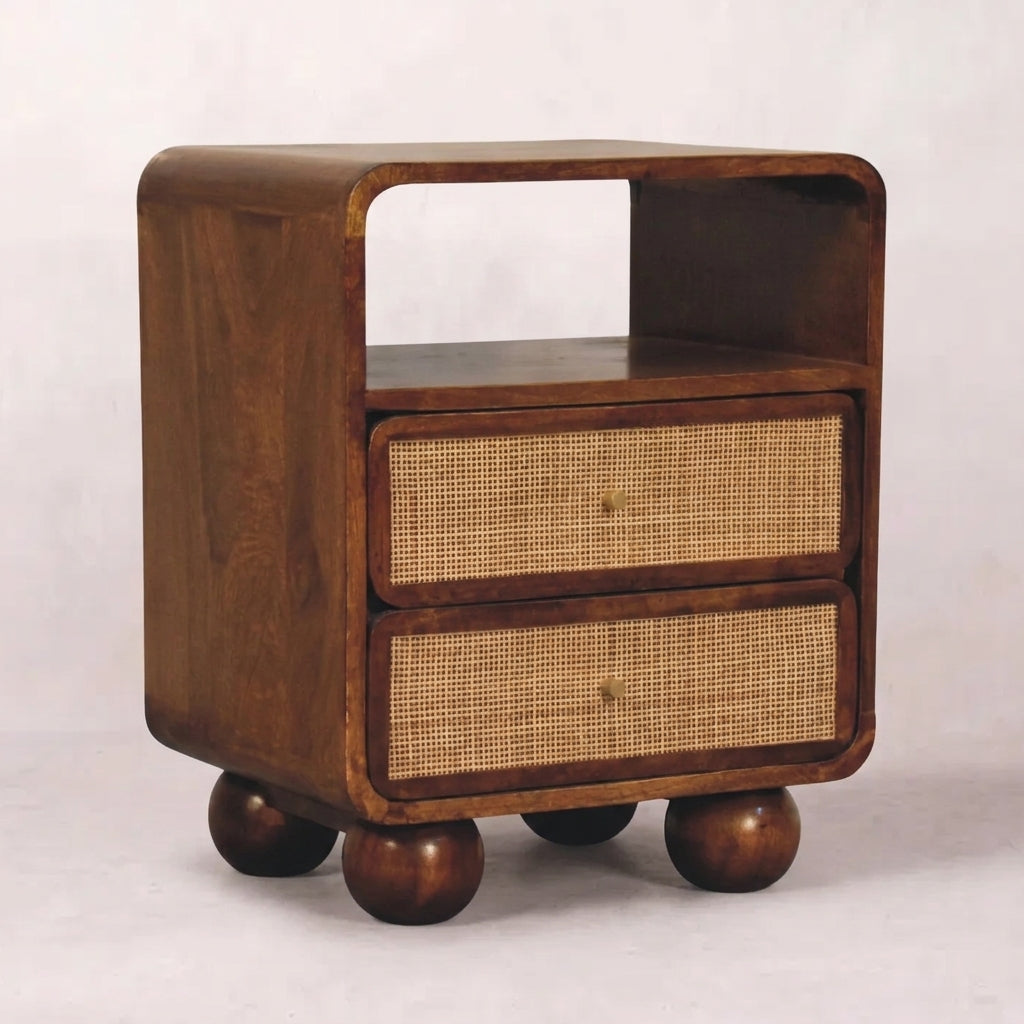 Larissa 2 Drawer Chestnut Nightstand