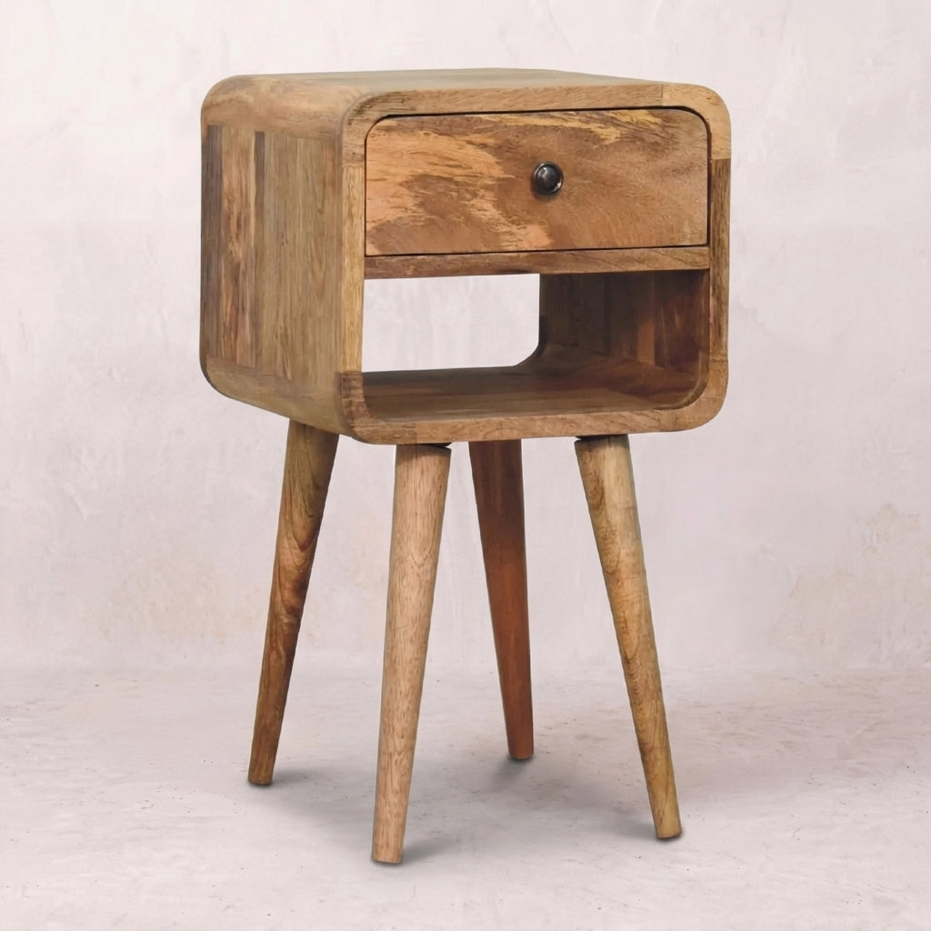 Mini Oak-ish Curve Lower nightstand