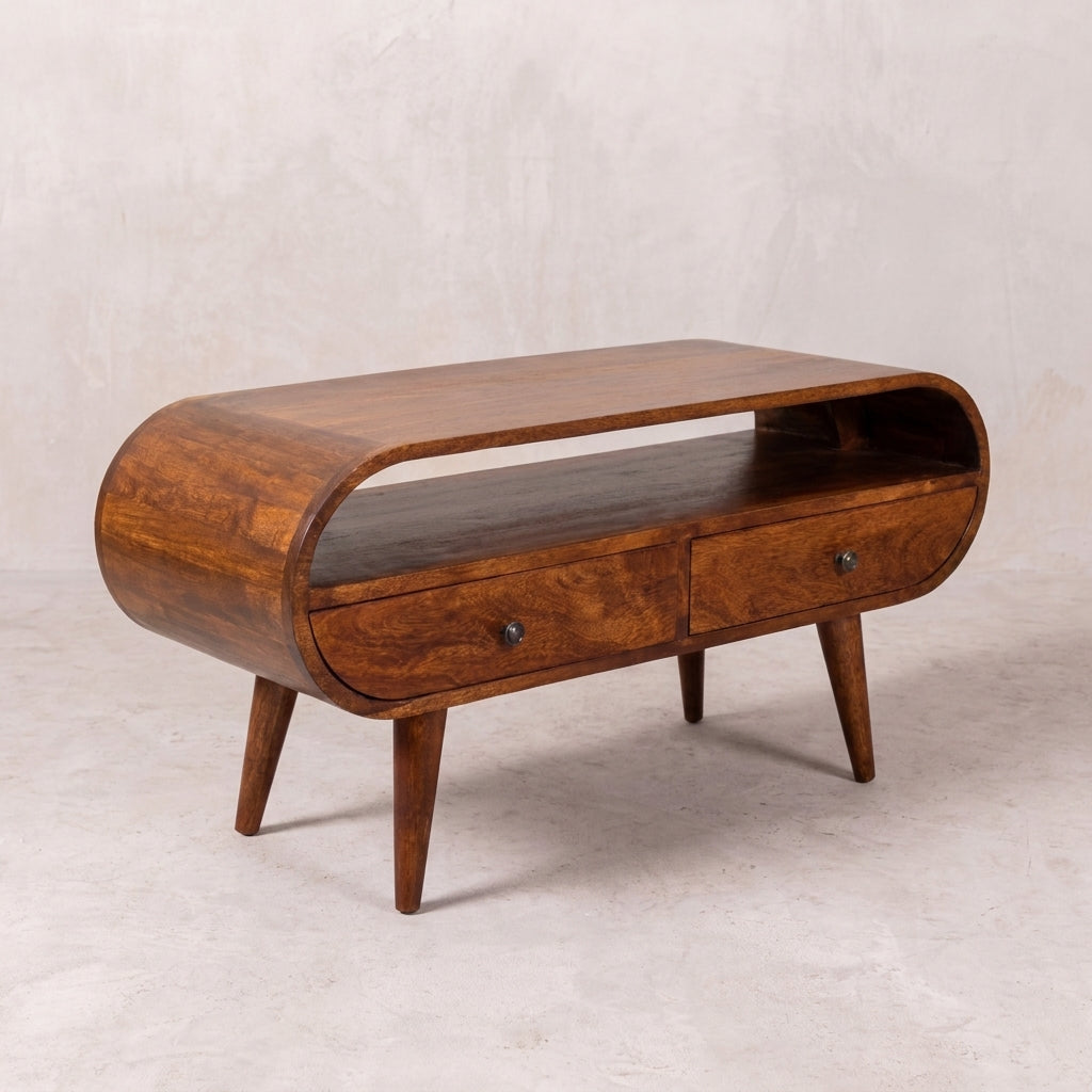 Chestnut Solid Wood Nordic TV Stand