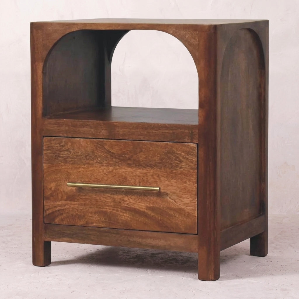 Arc-Line Bedside Table
