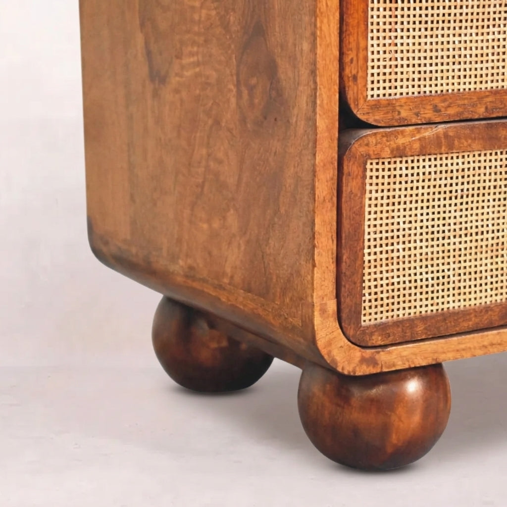 Larissa 2 Drawer Chestnut Nightstand