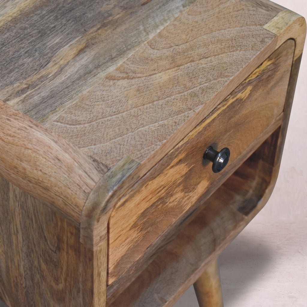 Mini Oak-ish Curve Lower nightstand