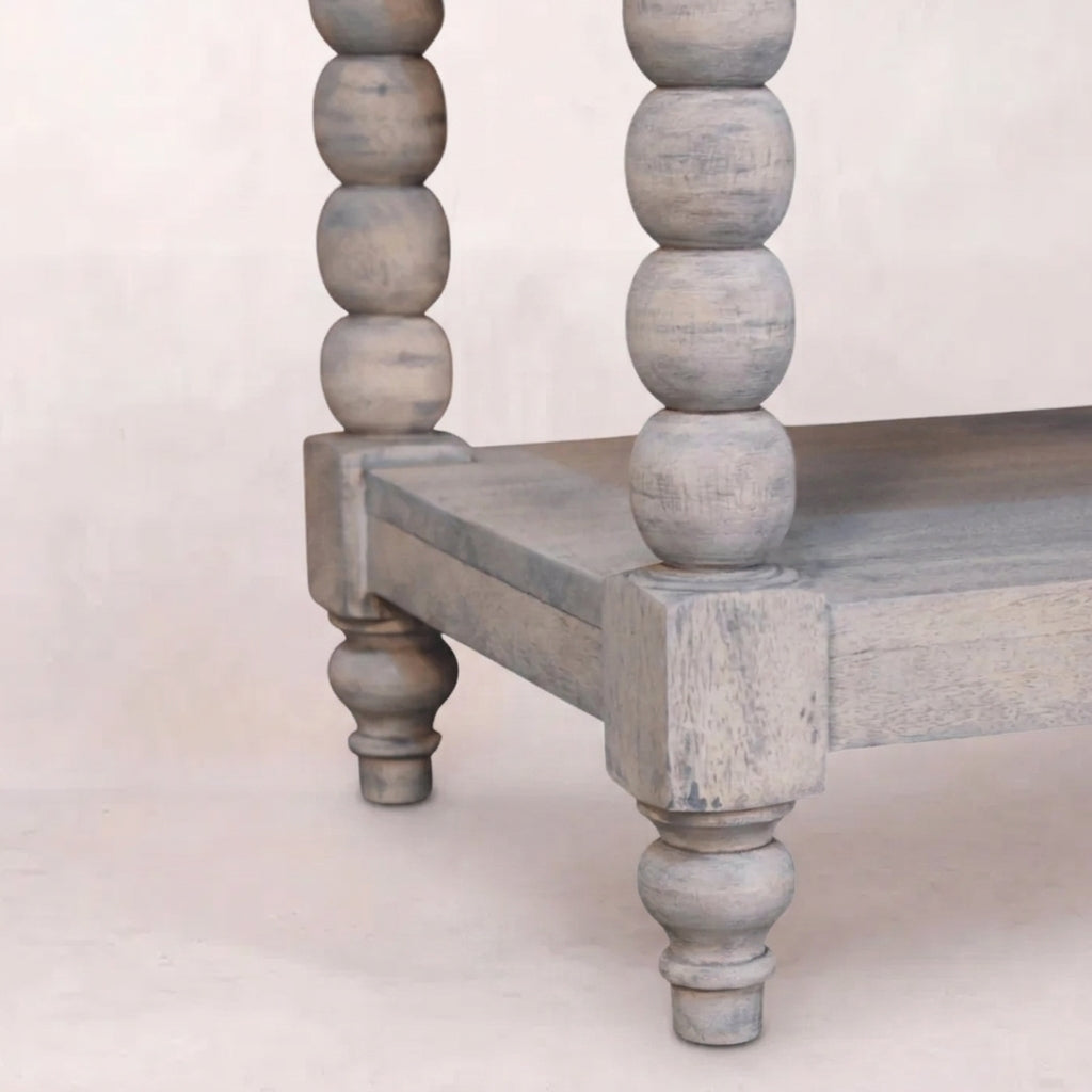 Solid Wood Acid Wash Side Table