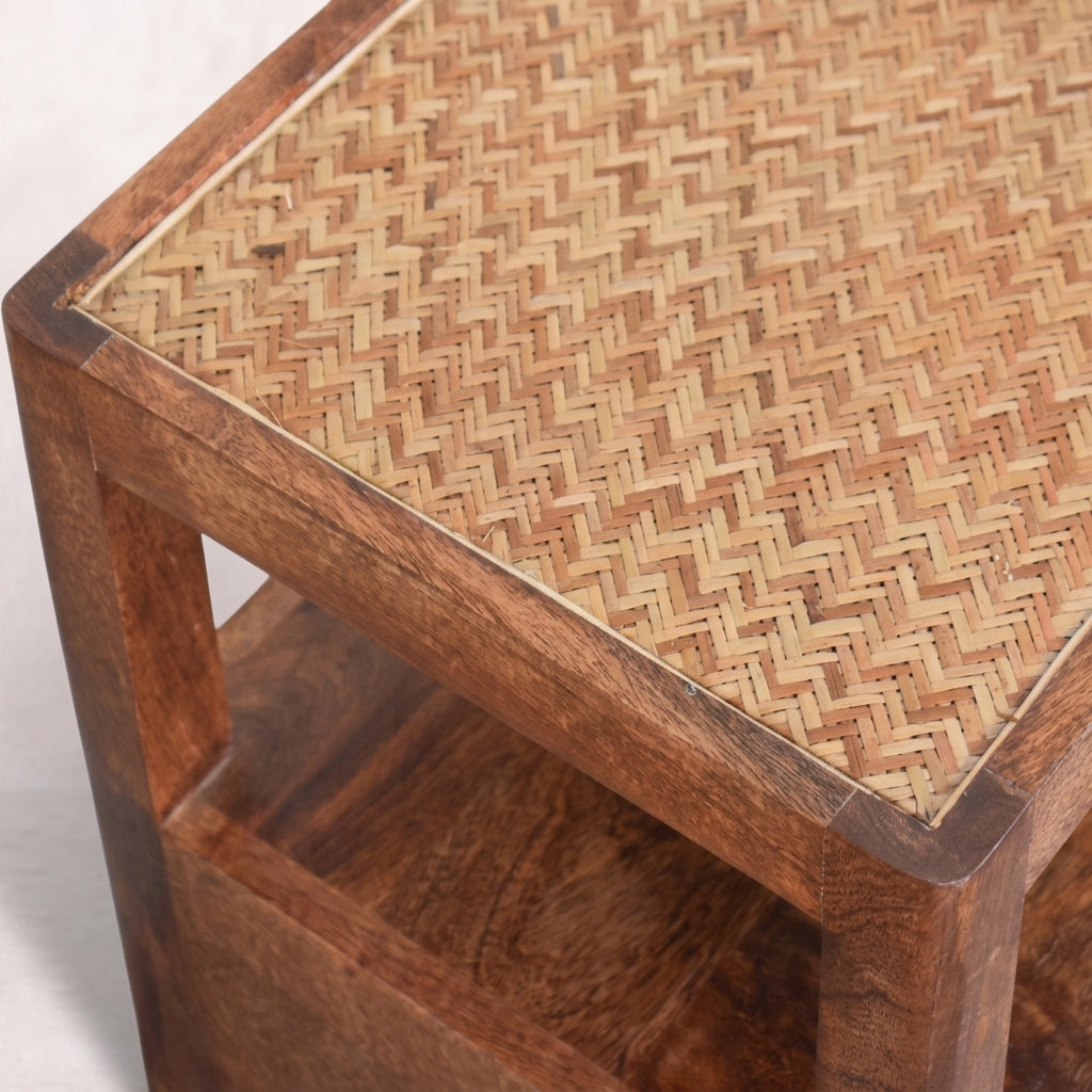 Saffron Rattan Nightstand
