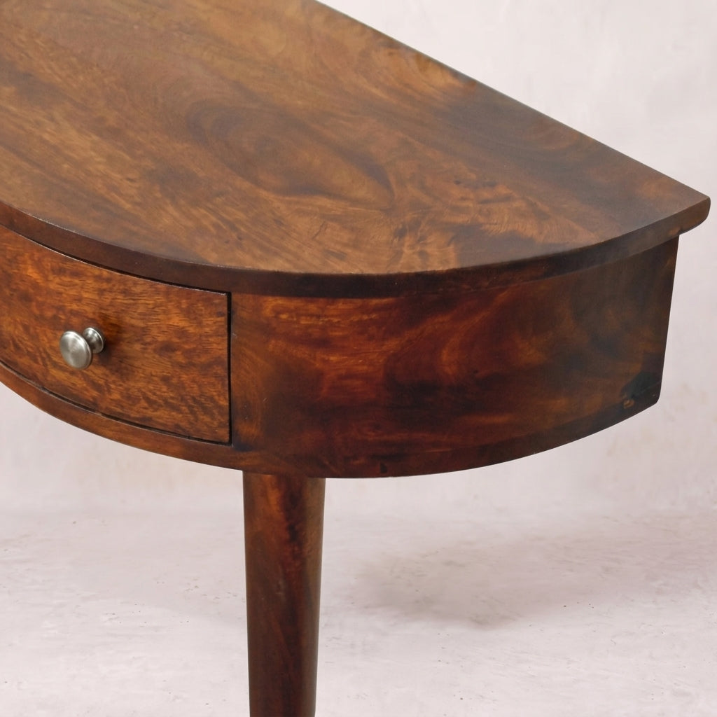 Backless Mounted Chestnut Console