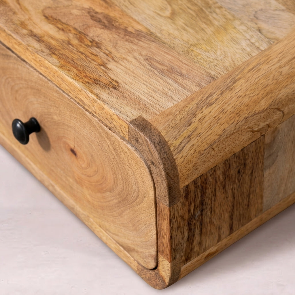 Avora Wall-Mounted Oak-ish 1 Drawer Nightstand