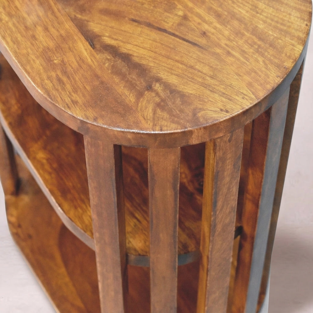 Ariella Double Shelf Chestnut Bedside