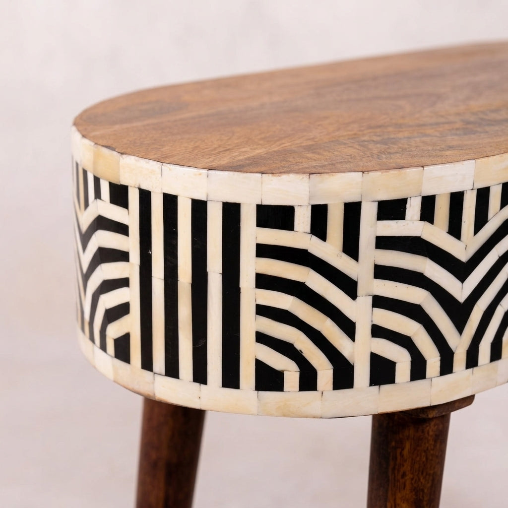 Honey Caramel Edessa Bone Inlay Console Table