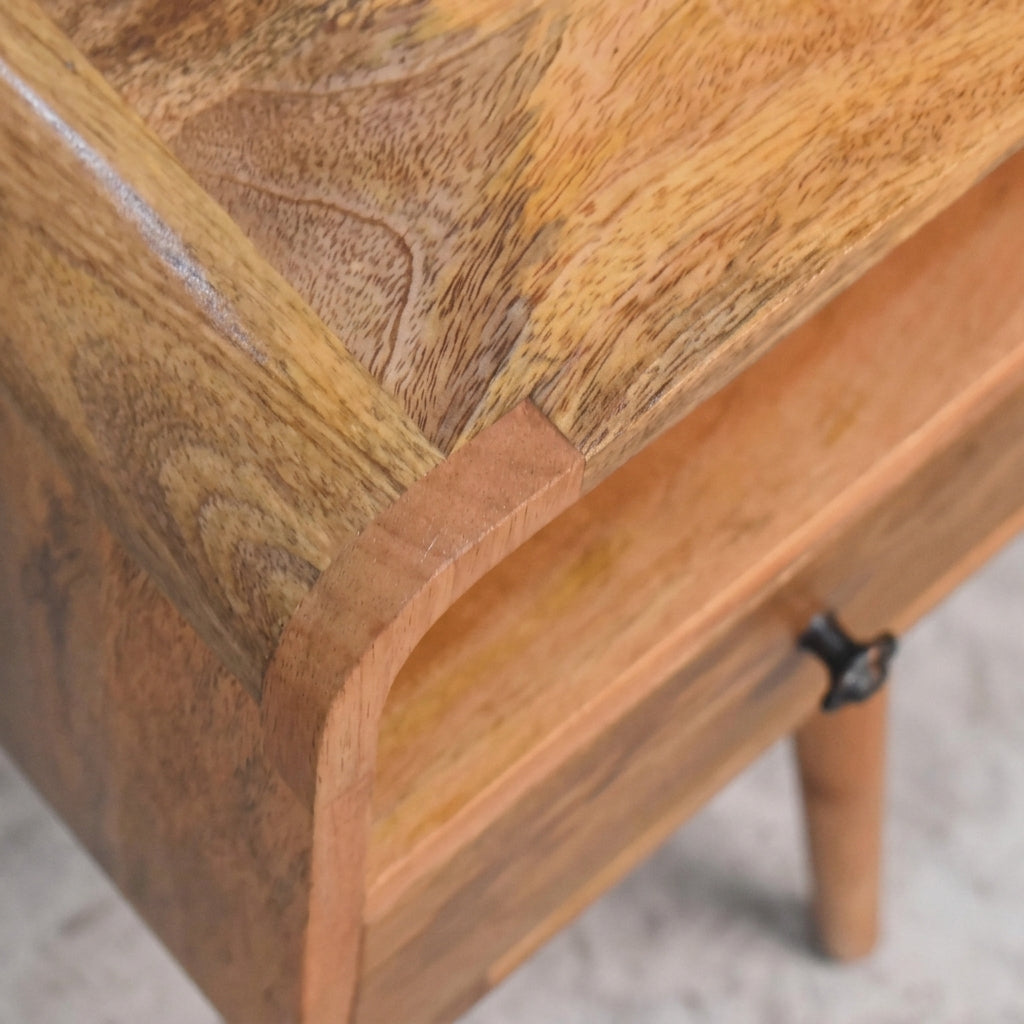 Mini Oakish Curve Open nightstand