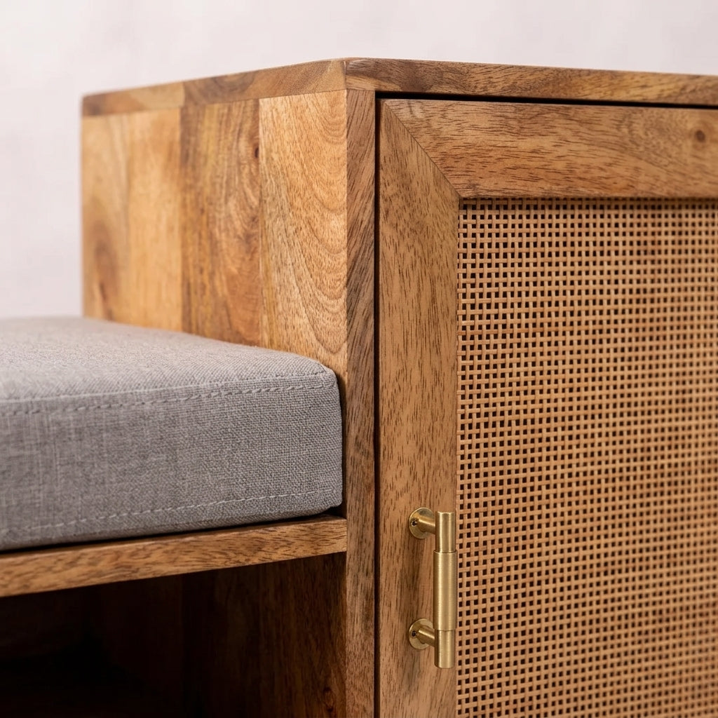 Larissa 2 slot Oak-ish Bench Unit