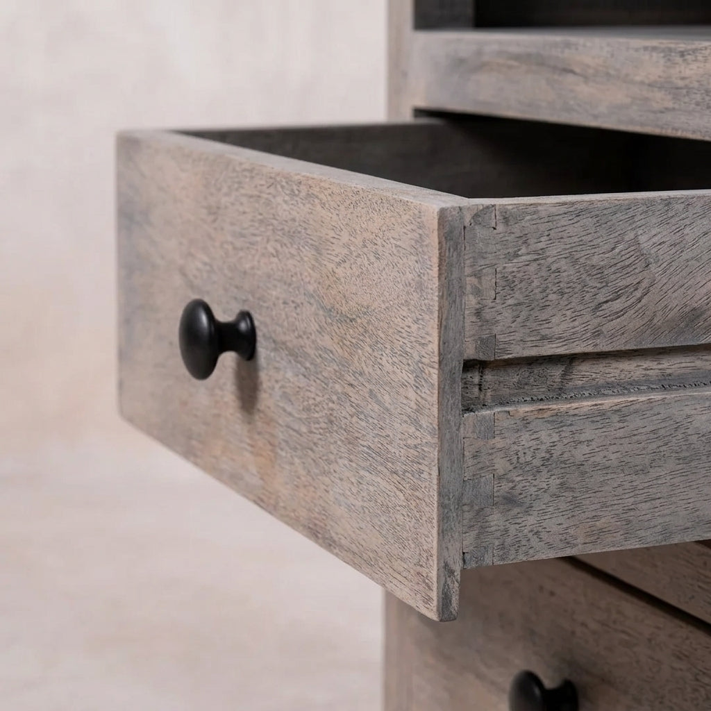 Acid Wash 2 Drawer Open Bedside