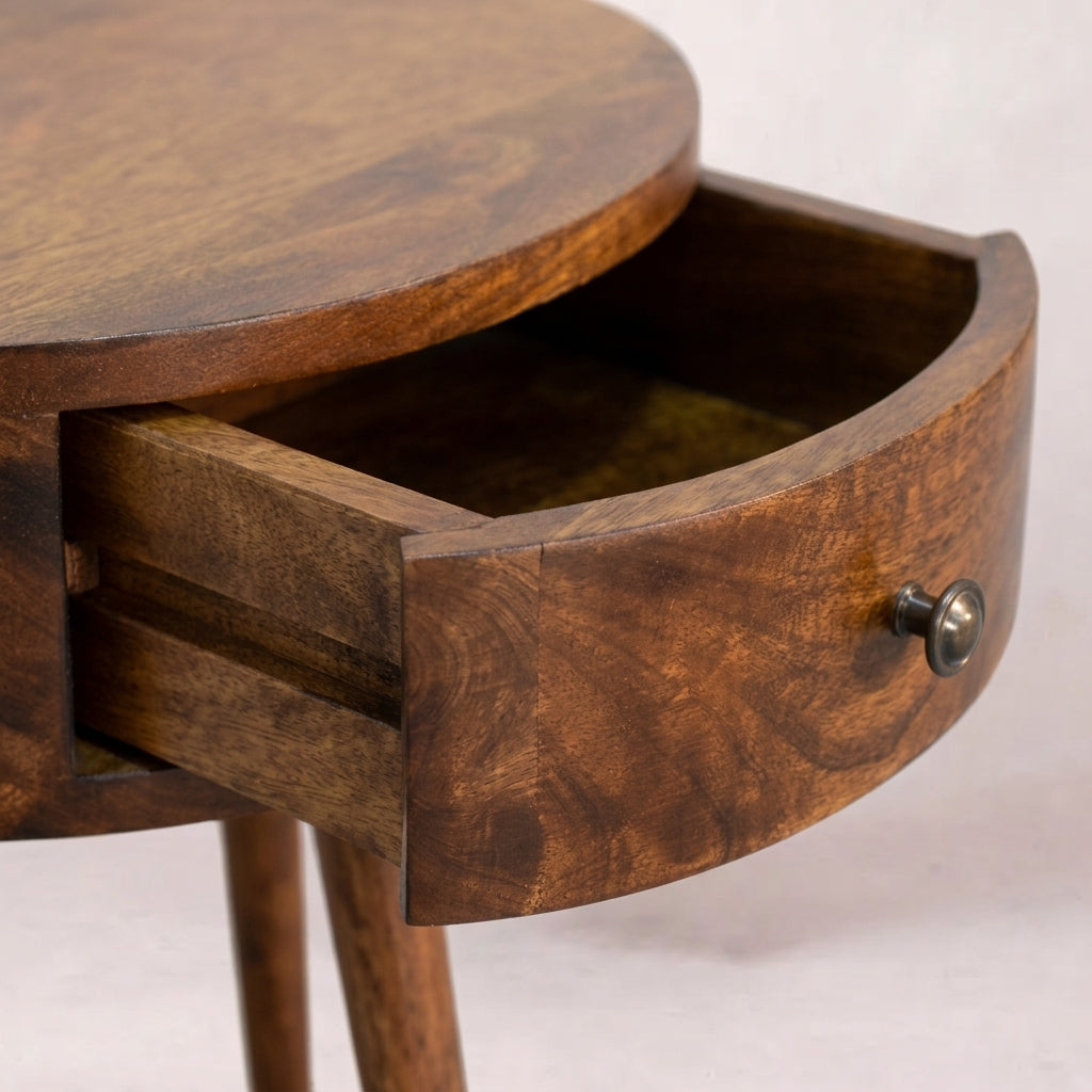 Chestnut Semi Circle nightstand