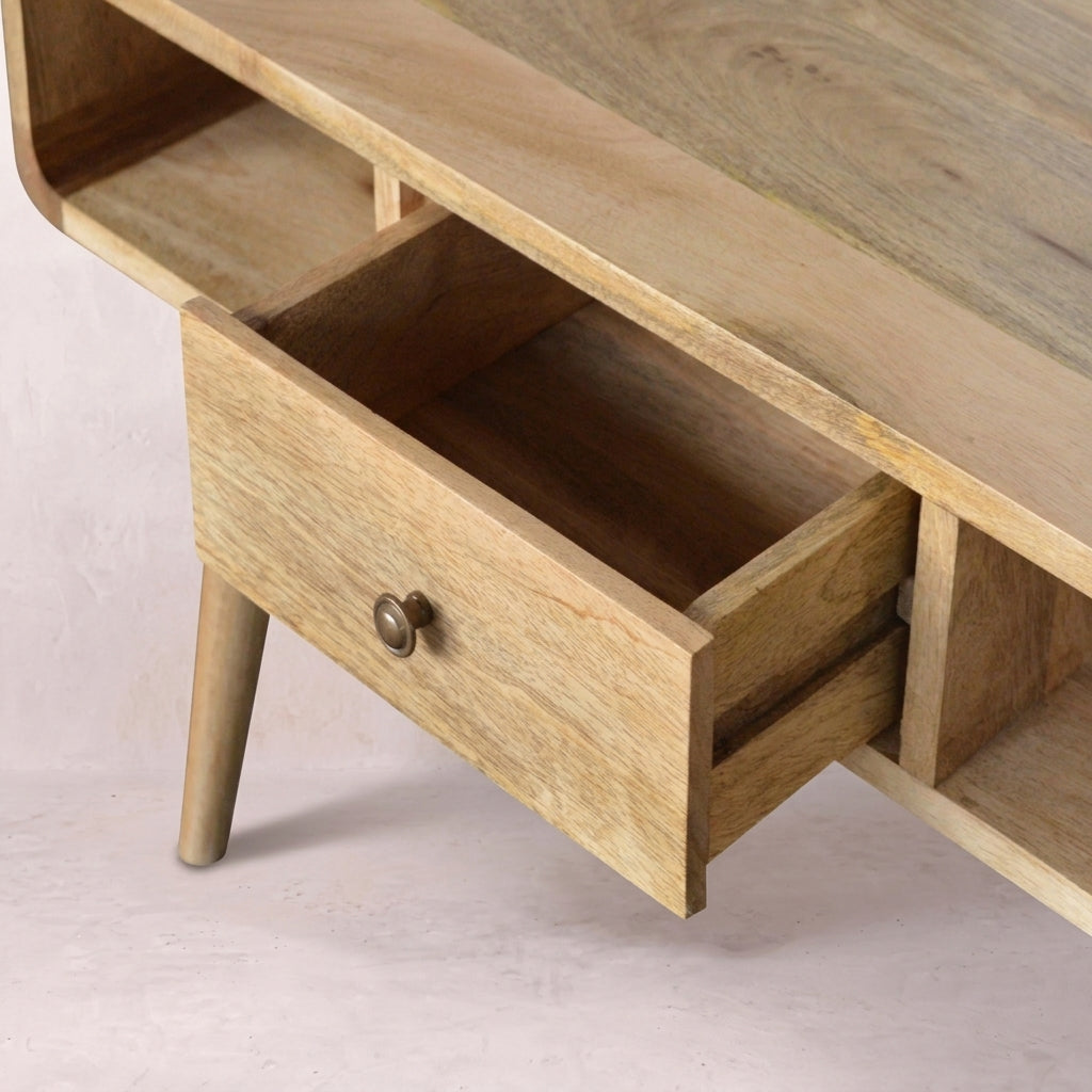 Curved Oak-ish Coffee Table