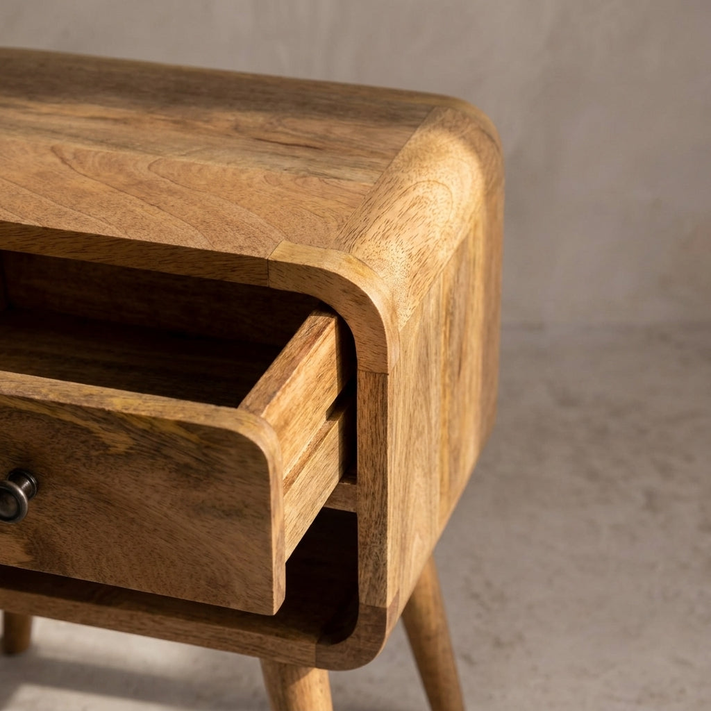 Mini Oak-ish Curve Lower nightstand