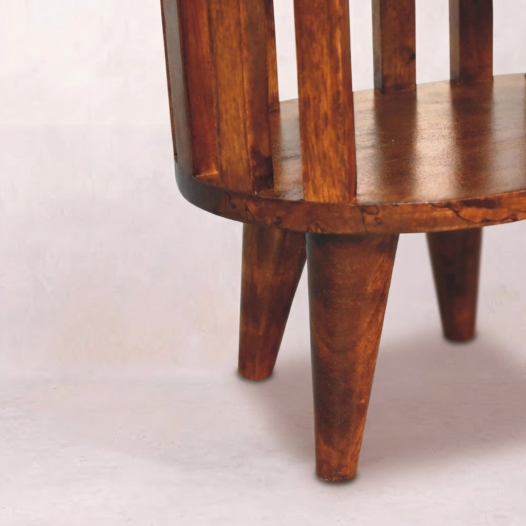 Ariella Double Shelf Chestnut Bedside