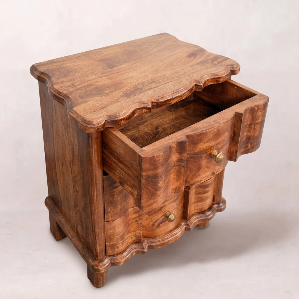 Lume Roasted Panelled Bedside