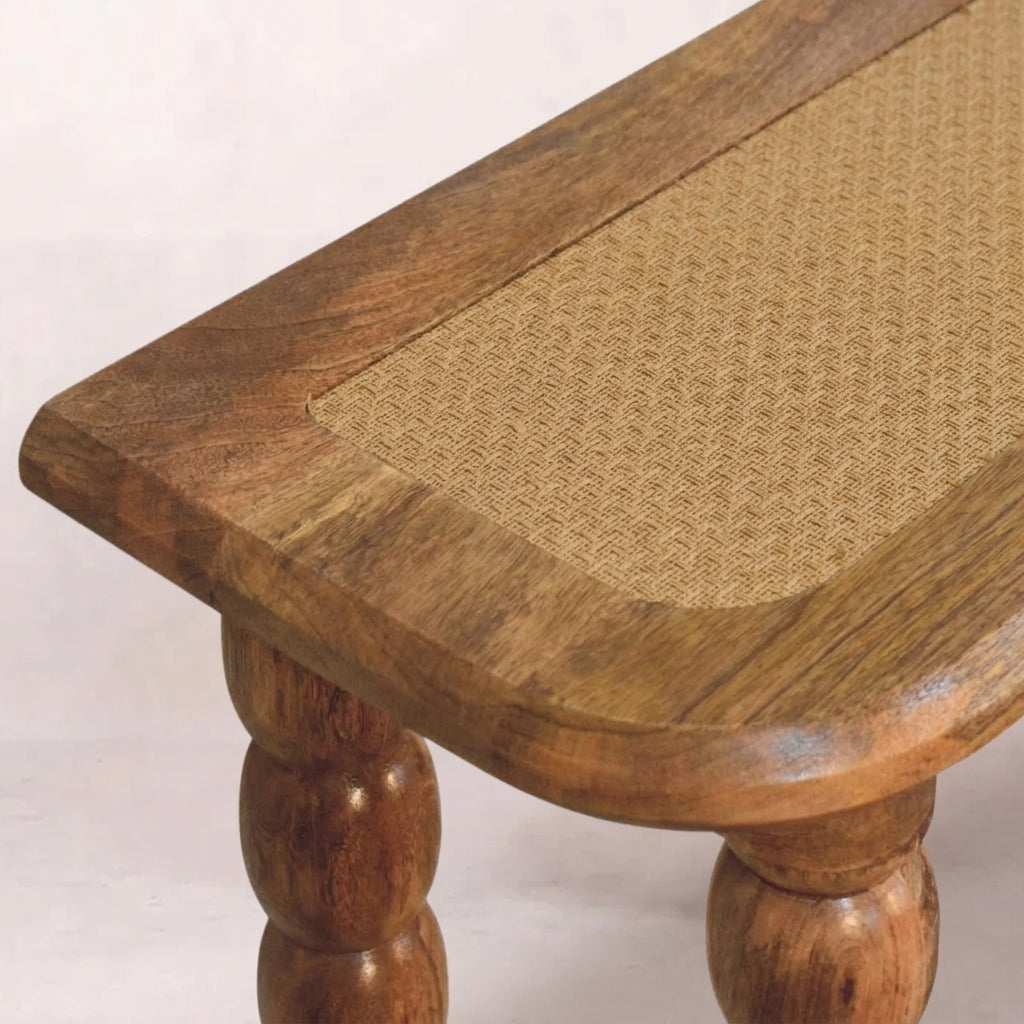 Spindle Rattan Console Table