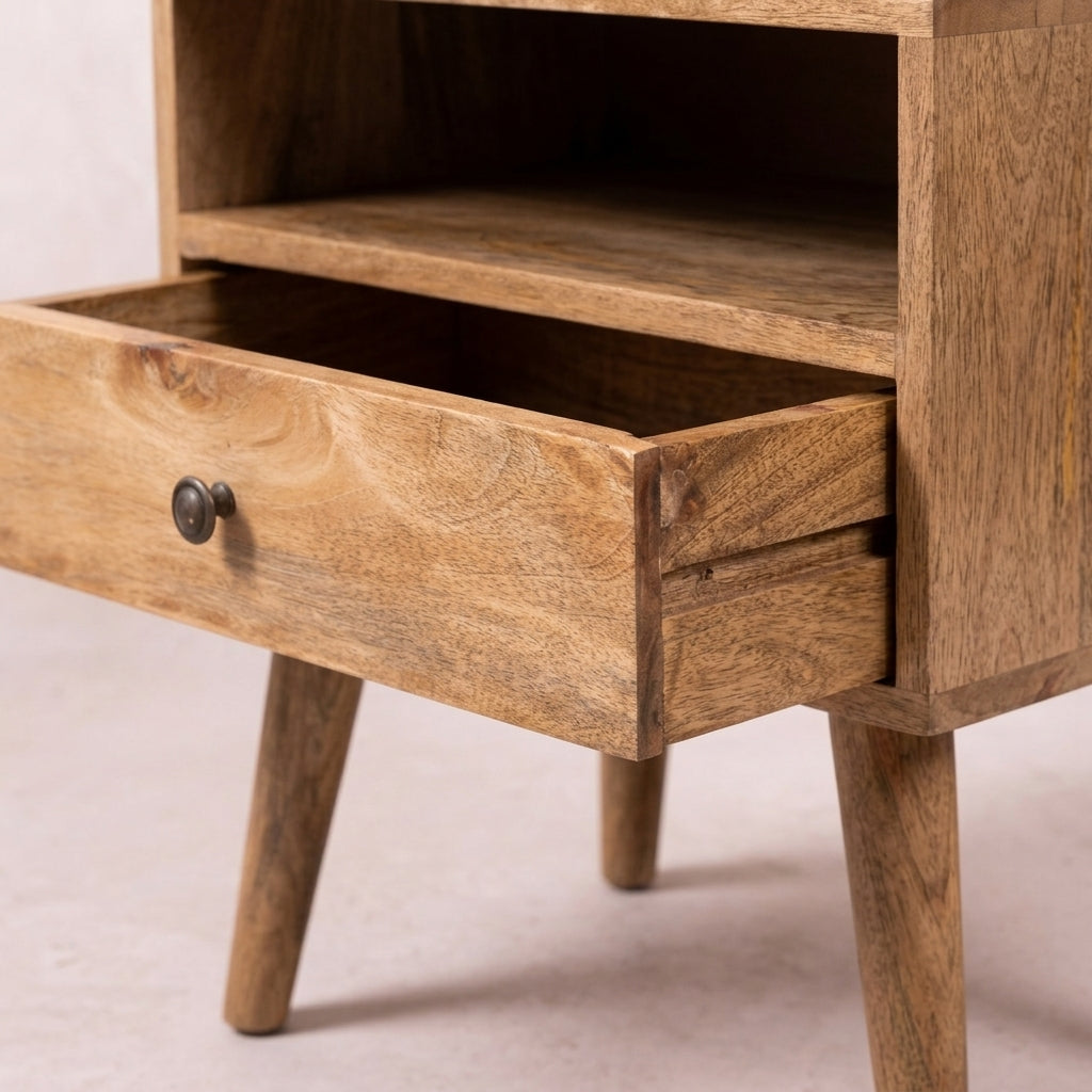 Modern Nightstand with Open Slot