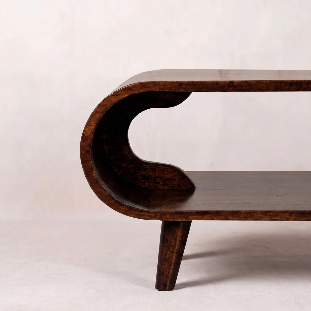 California Walnut Solid Wood Nordic Coffee Table