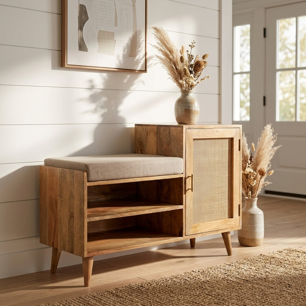 Larissa 2 slot Oak-ish Bench Unit