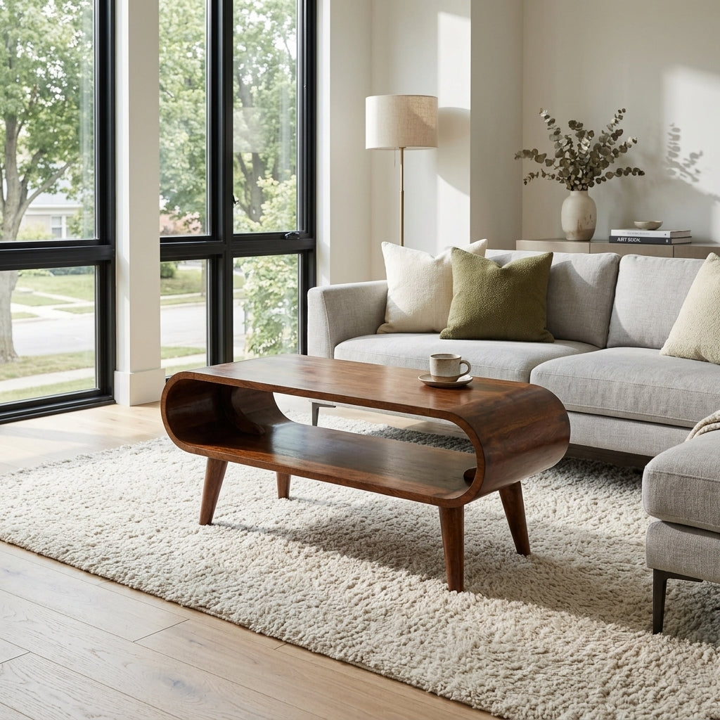 Chestnut Solid Wood Nordic Coffee Table