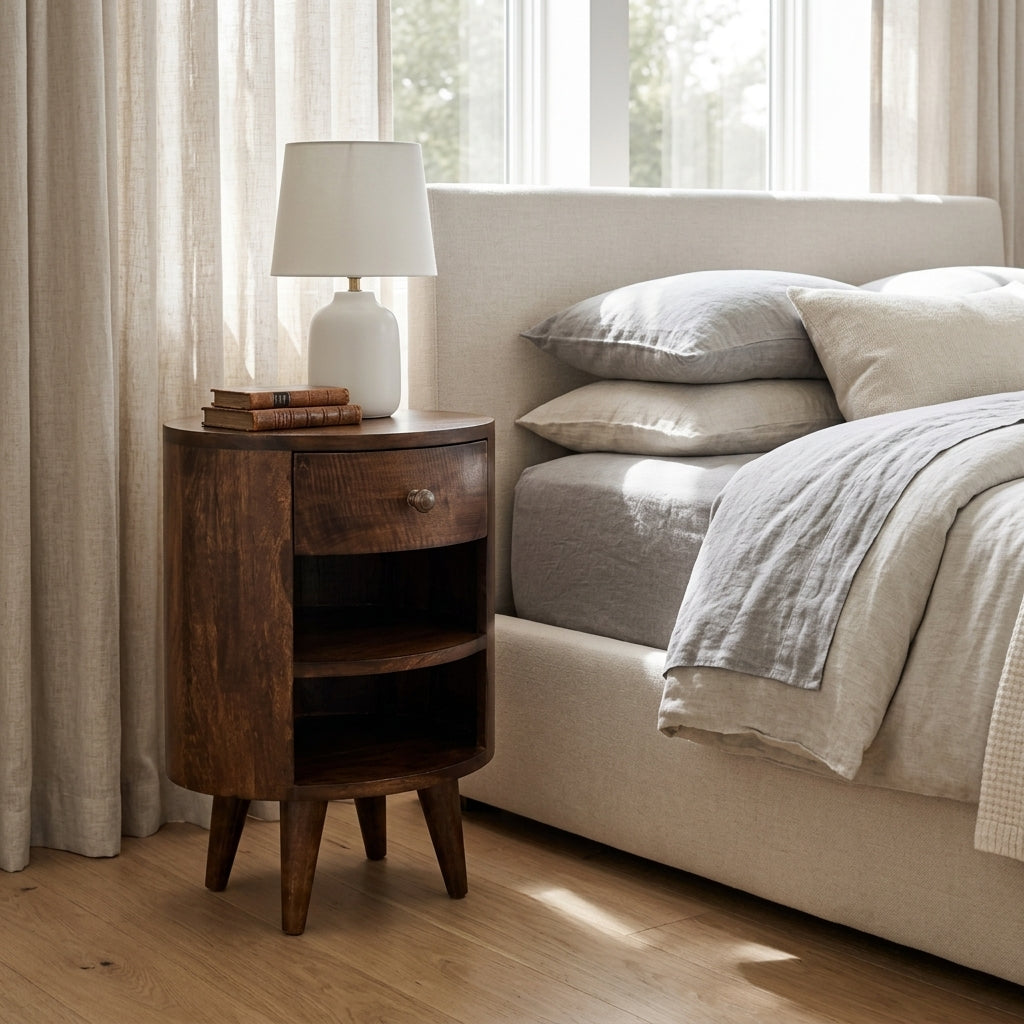Cortez California Walnut Bedside