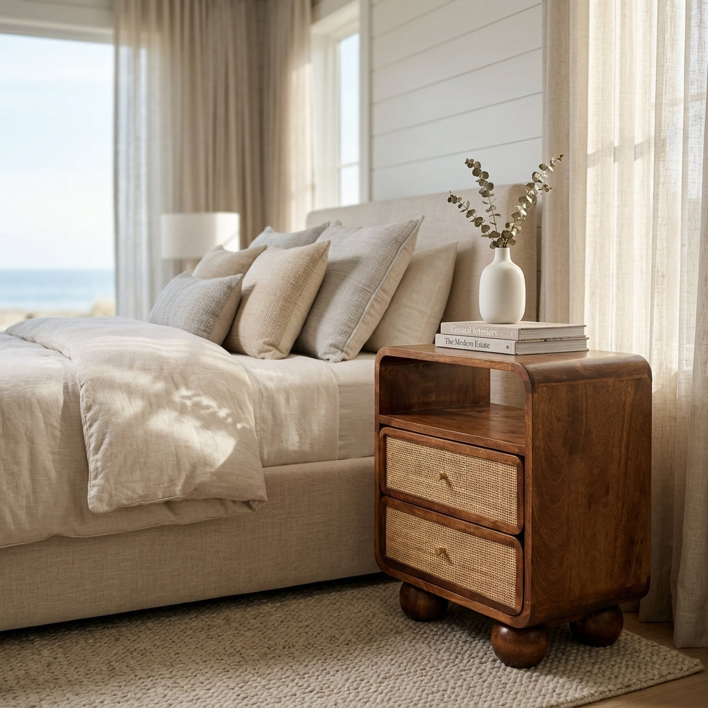 Larissa 2 Drawer Chestnut Nightstand