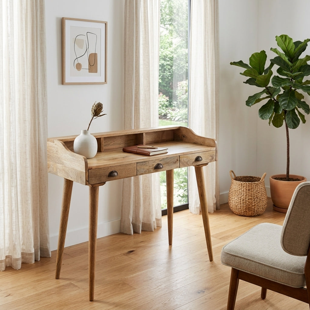 Gallery Back Shell Writing Desk