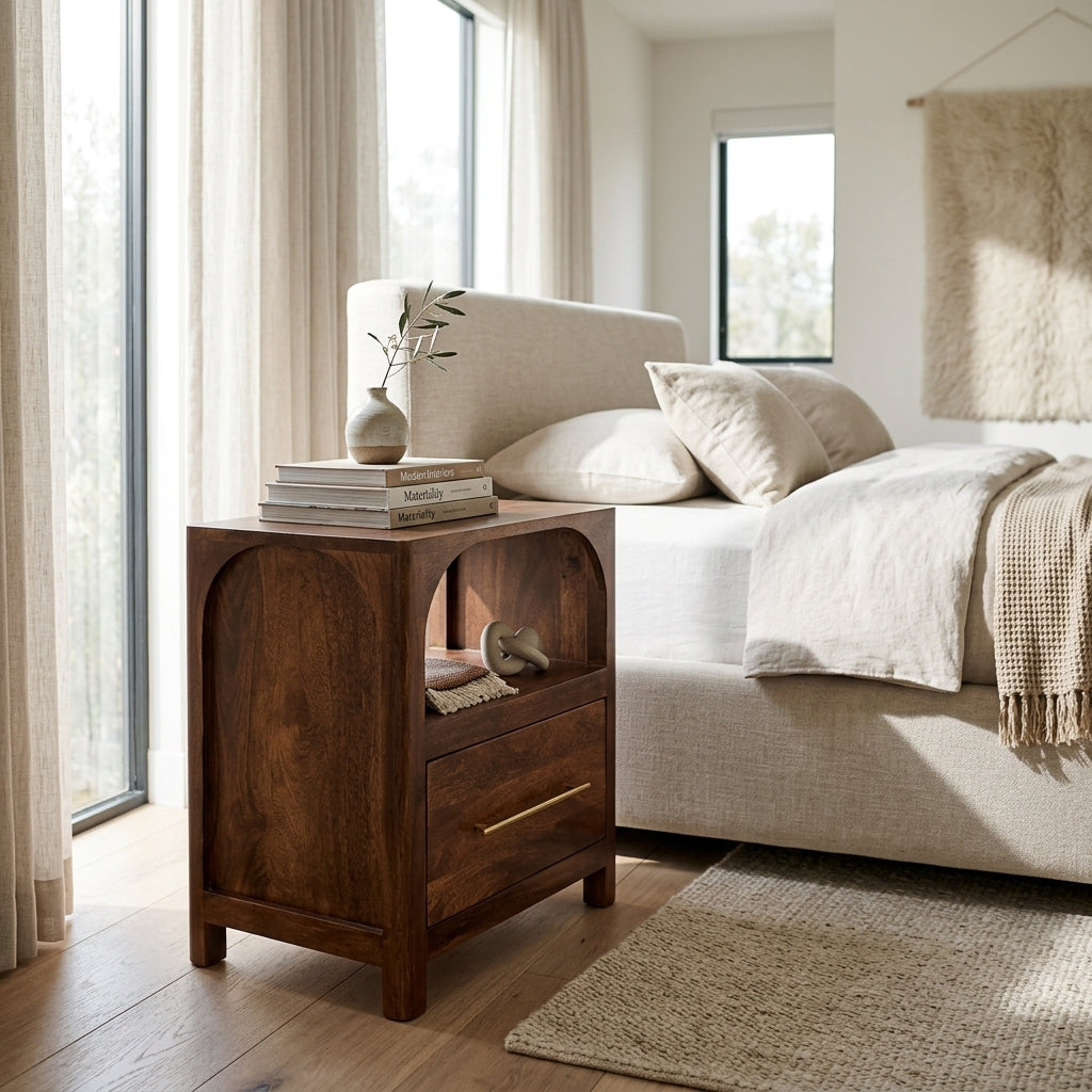 Arc-Line Bedside Table