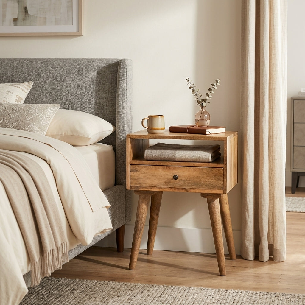 Modern Nightstand with Open Slot