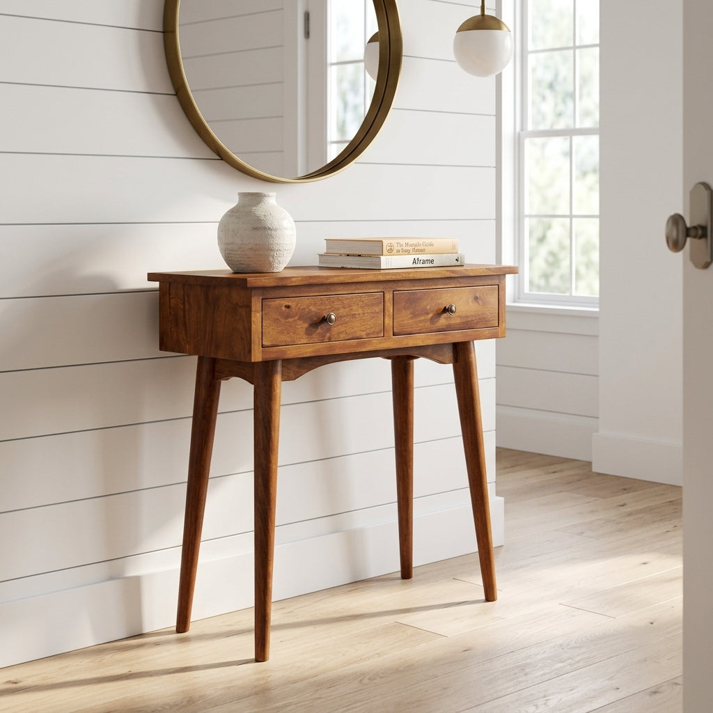 Mini Chestnut Hallway Console