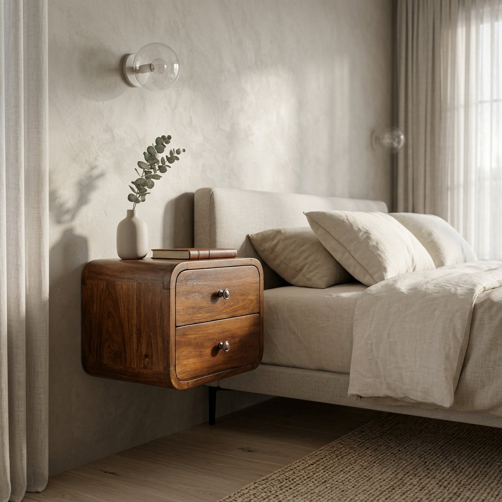 Floating Mini Chestnut nightstand