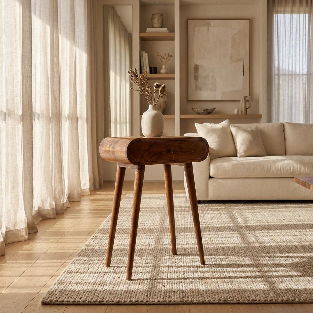 Chestnut Solid Wood Nordic Mini Console