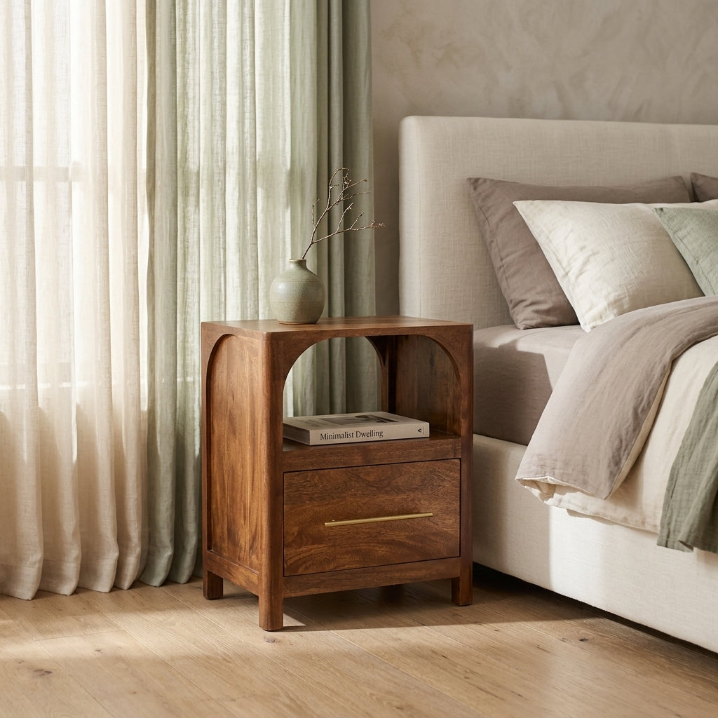 Arc-Line Bedside Table
