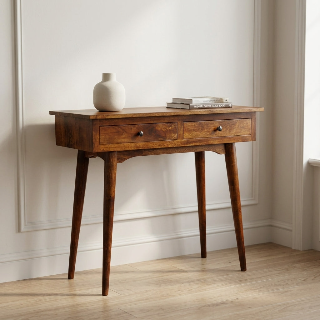 Chestnut Hallway 2 Drawer Console Table