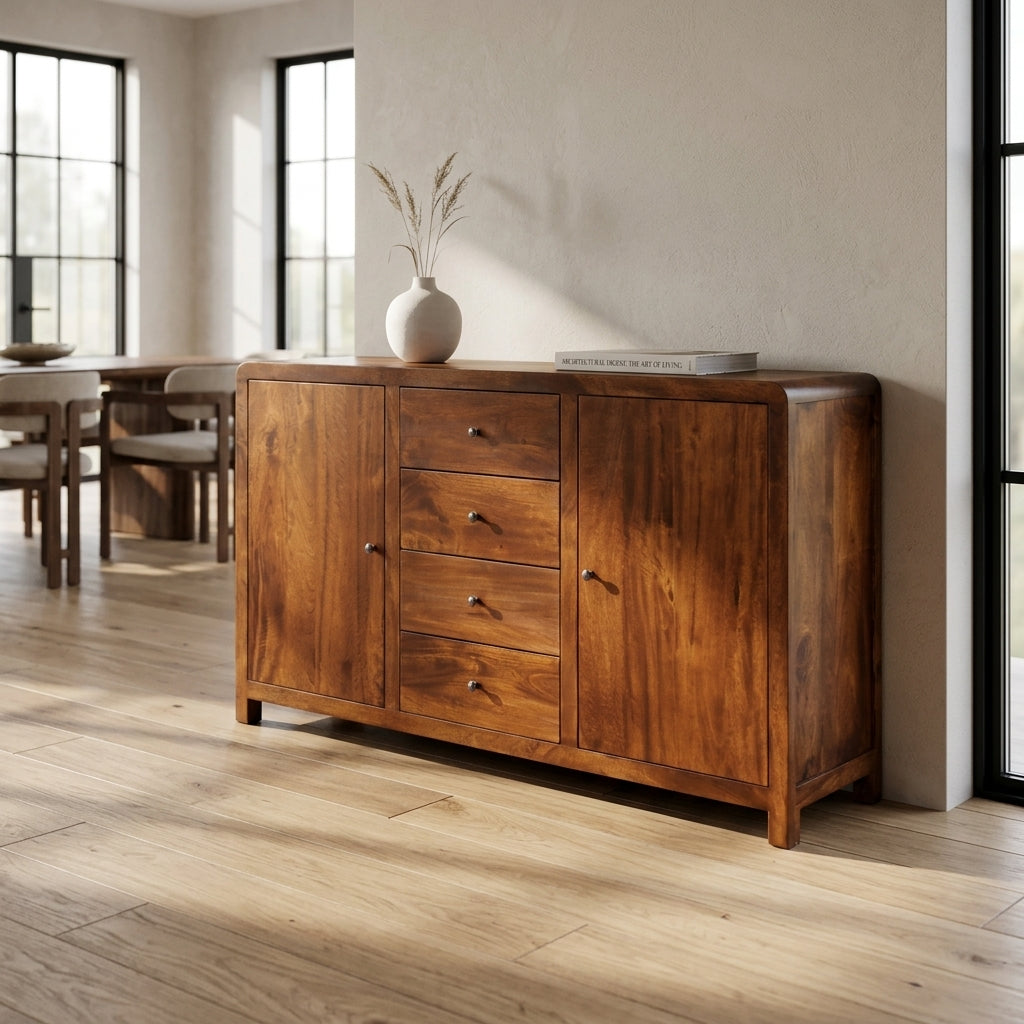 Solid Wood Chestnut Sideboard