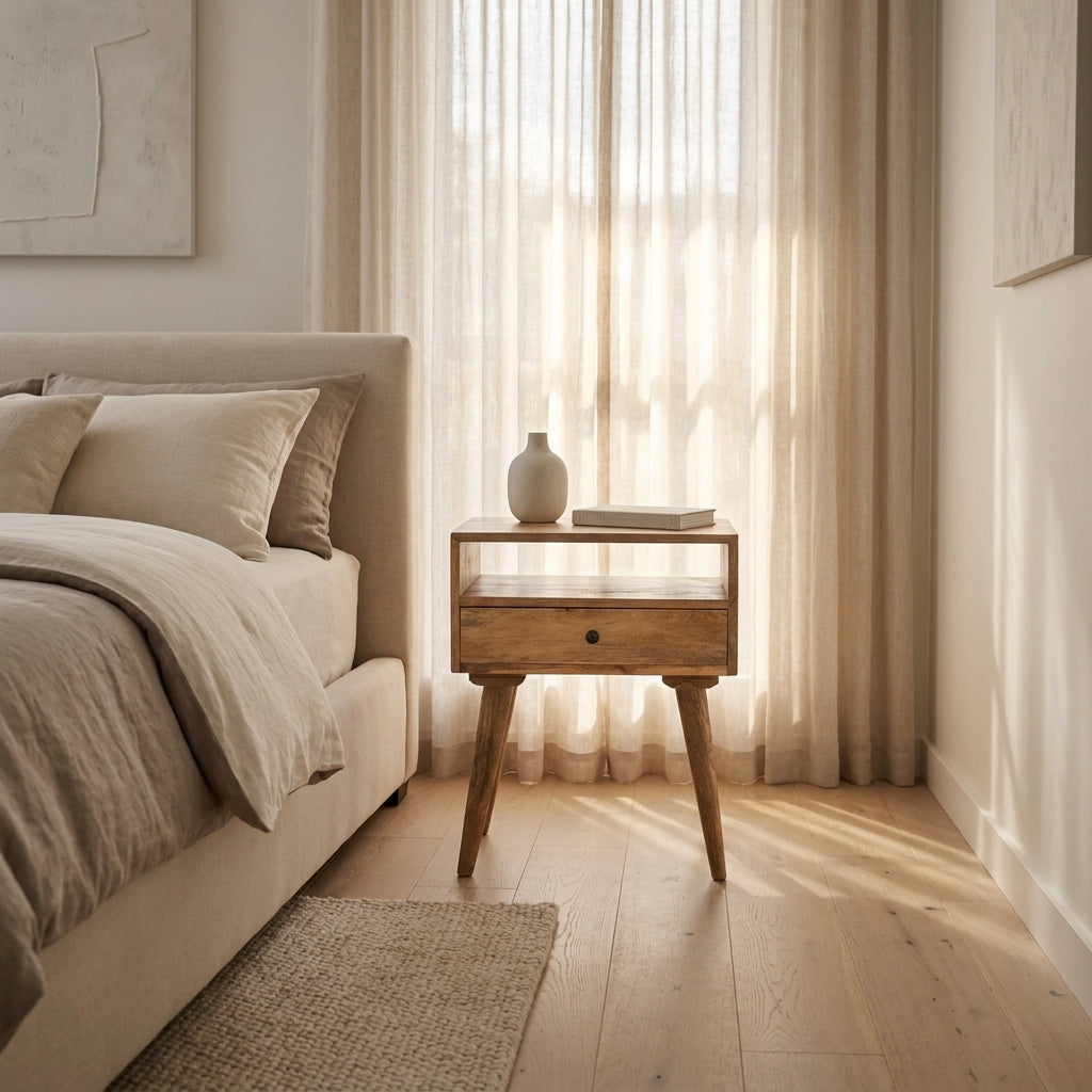 Modern Nightstand with Open Slot