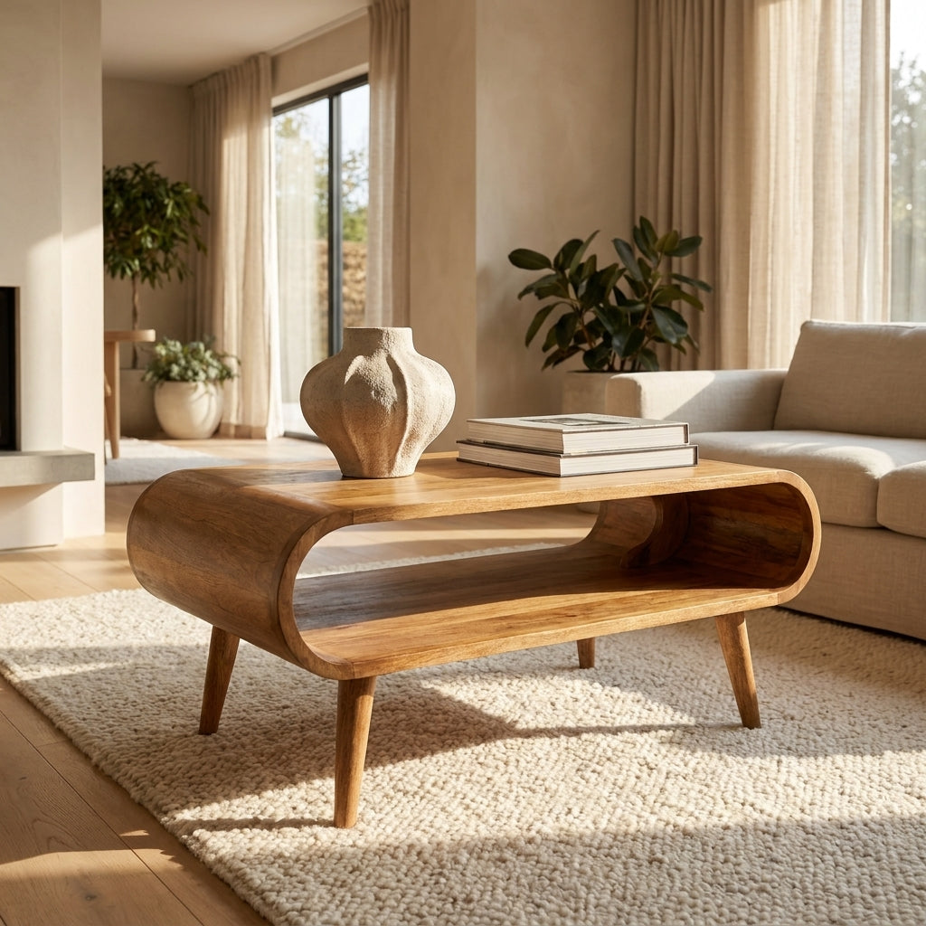 Oak-Ish Solid Wood Nordic Coffee Table