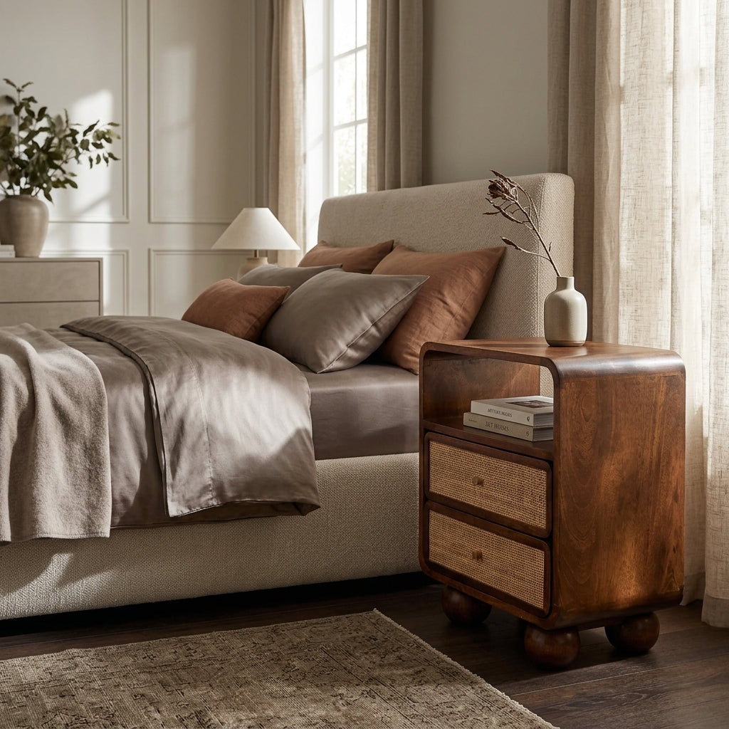 Larissa 2 Drawer Chestnut Nightstand