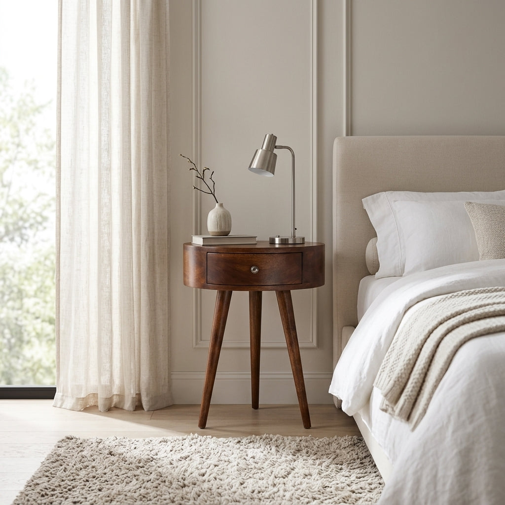 Chestnut Semi Circle nightstand