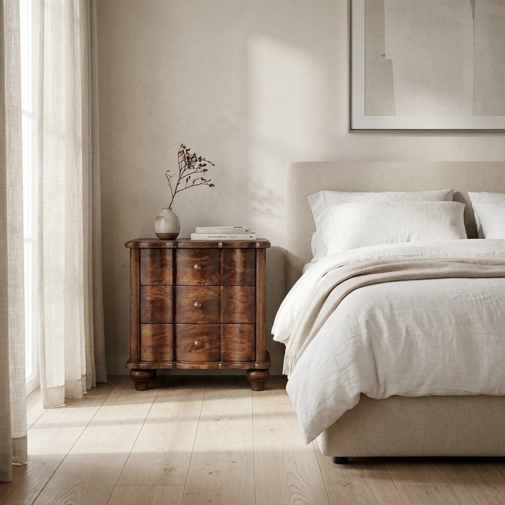 Lume Roasted Panelled Bedside