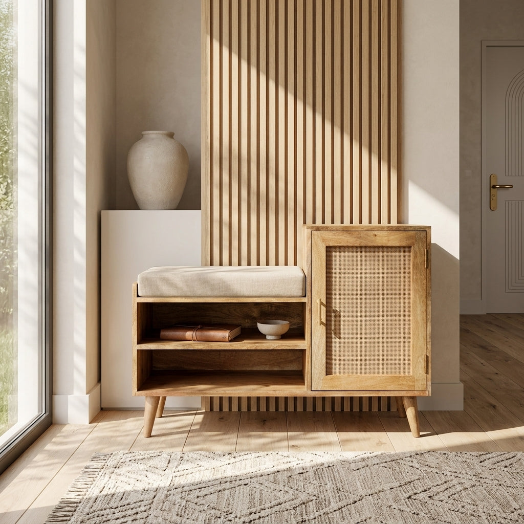 Larissa 2 slot Oak-ish Bench Unit
